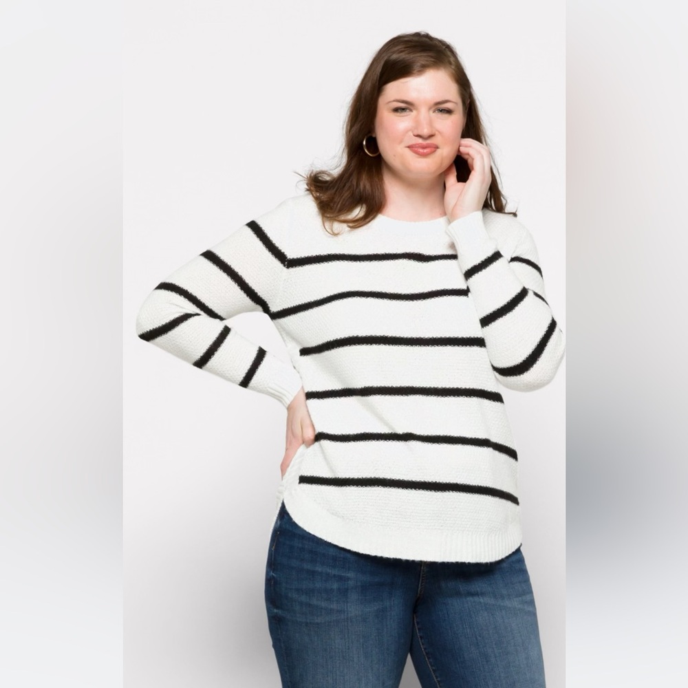 Pink Clover Tora Curved Hem Textured Pullover, Stitch Fix, Size 2X